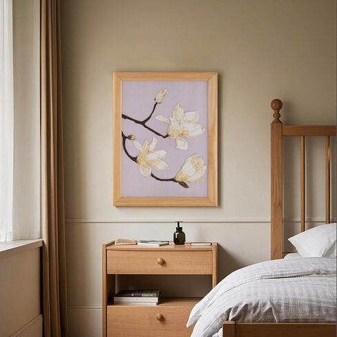 الخشب العام مؤطرة الجدار الفن لغرفة المعيشة المصنوعة يدويًا التقليدية الصينية المصنوعة يدويًا من Cloisonne Tulip لوحات زهرة الصور على الحائط لزخارف غرفة نوم ديكور منزل مقاوم للماء الأمهات يوم 10.8 "x14" x0.6 "عمل فني in Kuwait