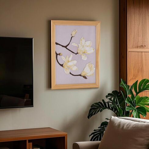 الخشب العام مؤطرة الجدار الفن لغرفة المعيشة المصنوعة يدويًا التقليدية الصينية المصنوعة يدويًا من Cloisonne Tulip لوحات زهرة الصور على الحائط لزخارف غرفة نوم ديكور منزل مقاوم للماء الأمهات يوم 10.8 "x14" x0.6 "عمل فني in Kuwait