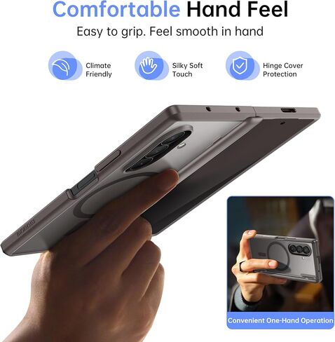 Mobosi Samsung Galaxy Z Fold Screen Screen Film ، حماية شاشة زجاجية 9H ، الأزرق الفاتح in Kuwait