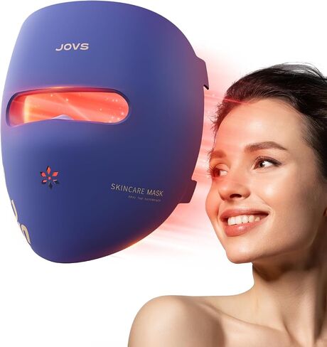 العلاج بالضوء الأحمر JOVS للوجه ، جهاز تجميل لعلاج LED LED اللاسلكي للوجه ، 4 أوضاع وأدوات للعناية بالبشرة المحمولة للاستخدام المنزلي (أسود) in Kuwait