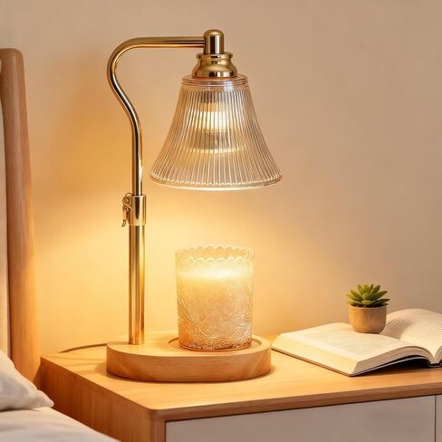 مصباح شمعة دافئ مع ارتفاع قابل للتعديل - مصباح شموع كهربائي أكثر دفئًا مع مؤقت و dimmer لارتفاع الاحترار الشمع المعطر ، ديكور المنزل وهدايا عيد ميلاد الاحترار للنساء للنساء عيد الأم in Kuwait