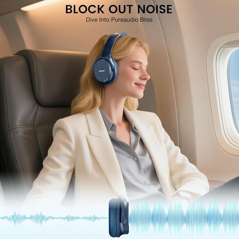 USB C Headphones Wired, Over Ear Wired Headphones with Microphone, Volume Control, HD Stereo Sound, Foldable Type C Headset for iPhone 16, Samsung, Laptop, Gaming, Travel in Saudi Arabia