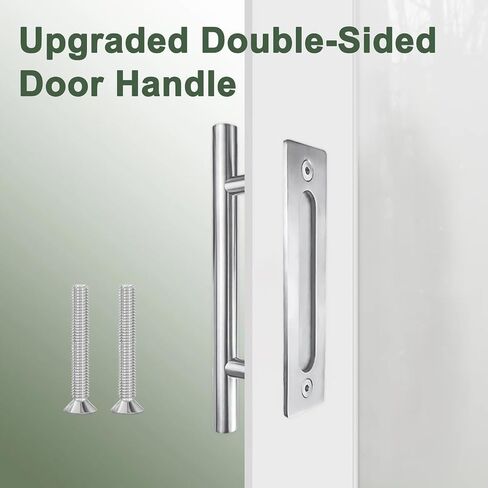 White 3 Lite Frosted Glass Nickel barn Door, 24'' x 80'' in Saudi Arabia