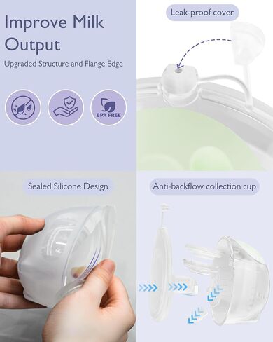 Breast Pump K3,Ultra-Lightweight Hands Free Wearable Breast Pump,Upgraded Double-Seal Flange Electric Breastfeeding Pump with 3 Modes | 9 Levels, 3 Fine-Tuned Rhythms,15-24mm in Saudi Arabia