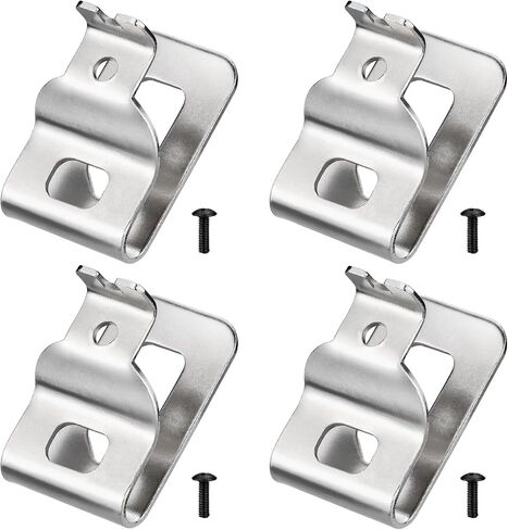 Belt Clips for Dewalt, 4pcs 304 Stainless Steel Drill Clips Tool Hooks with Screws for N268241 N086039 Compatible with 20V Power Tools for DCD980 DCD980L2 DCD985L2 DCD985 in Saudi Arabia