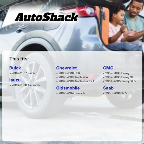 Autoshack Black Hat محفورًا ودوارات فرامل متدنية فرامل خلفية بديلة للفرامل البديلة لشيفروليه SSR Trailblazer EXT GMC ENVOY XUV ENVOY XL SAAB 9-7X BUICK RAINIER ISUZU ASCENDER 4WD RWD PR65075LR in Kuwait