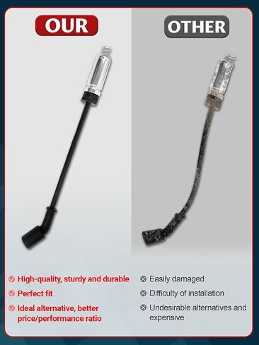 High-Performance 8.0mm Spark Plug Wire Set for 1999-2006 Chevy Silverado/GMC Sierra/Tahoe/Yukon - Durable Ignition Wires Without Heat Shield (Black) - Model 9748HH in Kuwait