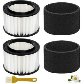 1 Pack 17810 Filter and 2 Pack Foam Filter Replacement for Craftsman Shop Vac Filter 9-17810 for 3 to 4 Gallon General Purpose Vacuums in Kuwait