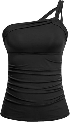 TANKINI للسباحة للسيدات فقط - كتف واحد تسبح أعلى البطن. in Saudi Arabia