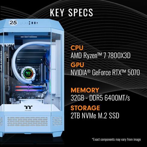 Thermaltake LCGS View 9080-380XL Gaming Desktop (AMD Ryzen™ 9 9900X3D, ToughRam 32GB DDR5 6000MT/s RGB Memory, NVIDIA® GeForce RTX™ 5080, 2TB NVMe M.2, WiFi, Windows 11) VXLB-X870-580-LCS in Saudi Arabia