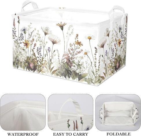 3 Pcs Pink Bow Storage Basket, Coquette Girls Rectangle Storage Bins Box with Handles, Bows and Chery Shelf Basket Ideal for Room Nursery Decor, Books, Organizing Clothes, Toys in Kuwait