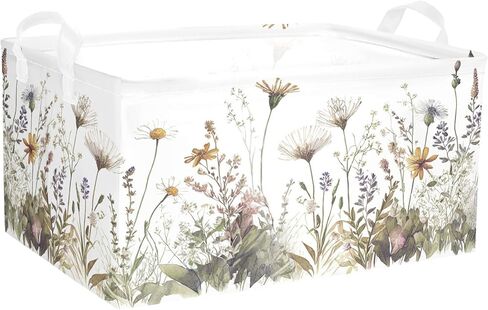 3 Pcs Pink Bow Storage Basket, Coquette Girls Rectangle Storage Bins Box with Handles, Bows and Chery Shelf Basket Ideal for Room Nursery Decor, Books, Organizing Clothes, Toys in Kuwait