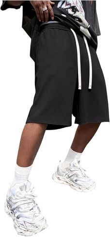 Shenhe Men Men Shorting Shorts مرنة الخصر مستقيم الساق النية النية السفقة الساخرة مع جيوب in Kuwait