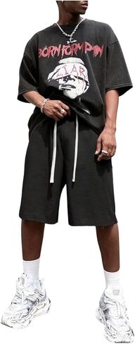 Shenhe Men Men Shorting Shorts مرنة الخصر مستقيم الساق النية النية السفقة الساخرة مع جيوب in Kuwait