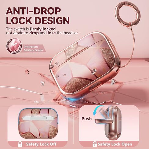with Safety Lock for AirPods 4 Case,Clear Floral Cute AirPod 4th Generation Case for Women Girly with Cleaner Kit and Keychain-Smiley Doodle in Saudi Arabia