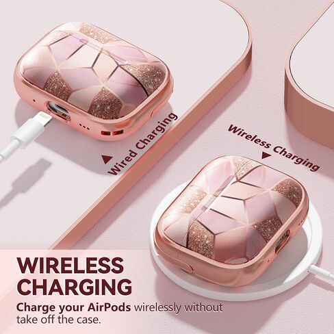 with Safety Lock for AirPods 4 Case,Clear Floral Cute AirPod 4th Generation Case for Women Girly with Cleaner Kit and Keychain-Smiley Doodle in Saudi Arabia