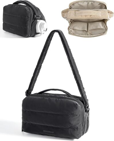 BAGSMART Puffy Water Bottle Crossbody Bags for Women, Small Cross body Purse With Bottle Holder, Hobo Handbag for Travel in Kuwait