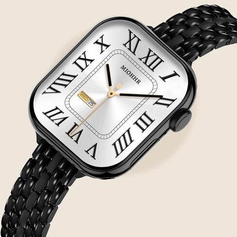 MioHHR Slim Metal Bands Compatible with Apple Watch Band 38mm 40mm 41mm 42mm (Series 10), Thin Chain Stainless Steel Strap Bands for Women iWatch Series 10 9 8 7 6 5 4 SE 3 2 1, Silver in Saudi Arabia