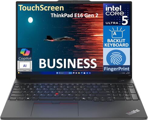 Lenovo ThinkPad E16 Gen 2 Business Laptop 16.0 "IPS FHD Display (Intel Core Ultra 7 155U (Beats I7-1355U) ، 64GB DDR5 ، 2TB PCIE SSD ، Backlit KB ، Phoushprint ، Thunderbolt 4 ، WIFI 6 ، Win 11 Pro) in Saudi Arabia