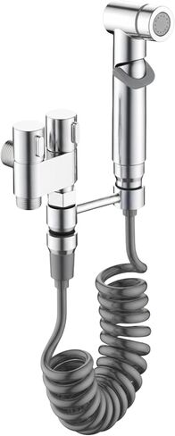 Aqua Earth Handheld Bidet Sprayer for Toilet Baby Cloth Diaper Spraying Kit Bathroom Toilet Bidet Attachment Set for Bathing Pets and Feminine Hygiene Matte Black in Saudi Arabia