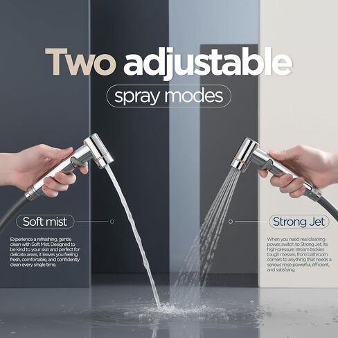 Aqua Earth Handheld Bidet Sprayer for Toilet Baby Cloth Diaper Spraying Kit Bathroom Toilet Bidet Attachment Set for Bathing Pets and Feminine Hygiene Matte Black in Saudi Arabia