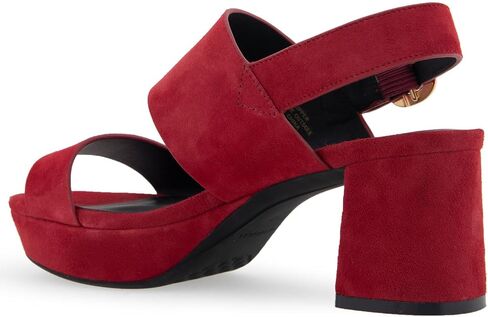 AEROSOLES Women's Camera Platform Heeled Sandal, Black Suede, 8.5 Wide in Saudi Arabia