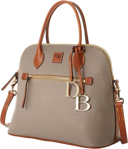 أكياس Dooney & Bourke Satchel للنساء ، حقيبة يد مقببة من جلد الحبوب مع حزام حقيبة Crossbody اختياري in Kuwait