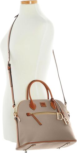 أكياس Dooney & Bourke Satchel للنساء ، حقيبة يد مقببة من جلد الحبوب مع حزام حقيبة Crossbody اختياري in Kuwait