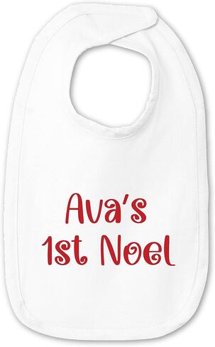 Bib Baby مخصصة - نص مخصص (من 1 إلى 3 أسطر) - Premium Infant Jersey Bib للحديدين الجدد in Kuwait