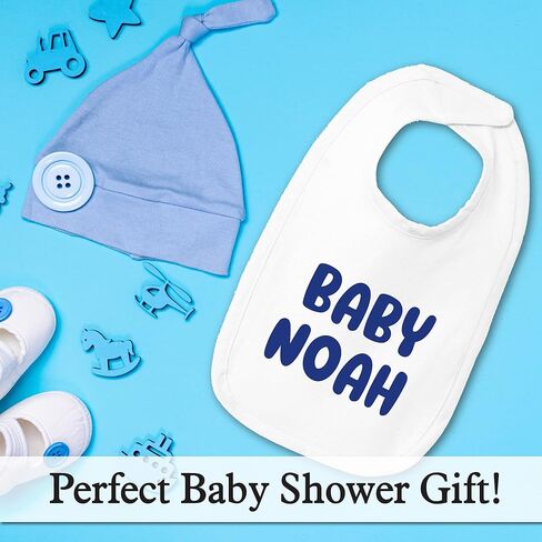 Bib Baby مخصصة - نص مخصص (من 1 إلى 3 أسطر) - Premium Infant Jersey Bib للحديدين الجدد in Kuwait