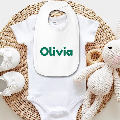 Bib Baby مخصصة - نص مخصص (من 1 إلى 3 أسطر) - Premium Infant Jersey Bib للحديدين الجدد in Kuwait