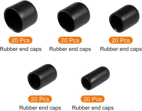 Screw Thread Protector Cover Rubber End Caps, [for Screw, Bolt] - 1/4" 3/8" 1/2" 3/4" 7/8" ID/Clear/25pcs in Saudi Arabia
