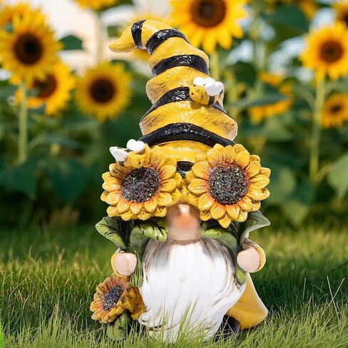 Hodao 3 PCS Bumble Bee Spring Gnome التماثيل ديكورات العسل Bee elf الحلي الدخنة العالمية النحل ديكور هدايا للمنزل ، الشرفة ، الفناء ، سرير زهرة في الهواء الطلق ، هدايا حديقة للنساء ، أمي ، أمي in Kuwait