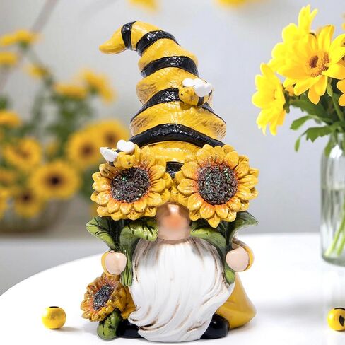 Hodao 3 PCS Bumble Bee Spring Gnome التماثيل ديكورات العسل Bee elf الحلي الدخنة العالمية النحل ديكور هدايا للمنزل ، الشرفة ، الفناء ، سرير زهرة في الهواء الطلق ، هدايا حديقة للنساء ، أمي ، أمي in Kuwait