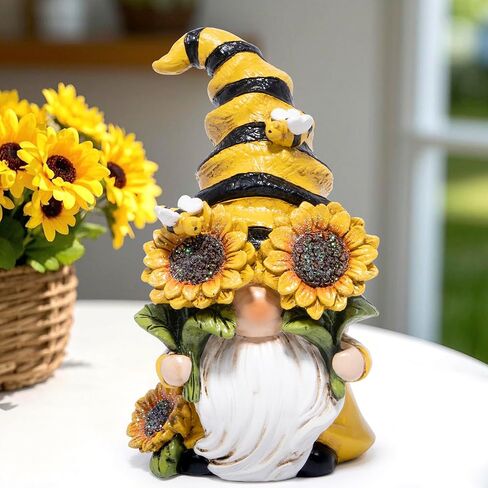 Hodao 3 PCS Bumble Bee Spring Gnome التماثيل ديكورات العسل Bee elf الحلي الدخنة العالمية النحل ديكور هدايا للمنزل ، الشرفة ، الفناء ، سرير زهرة في الهواء الطلق ، هدايا حديقة للنساء ، أمي ، أمي in Kuwait