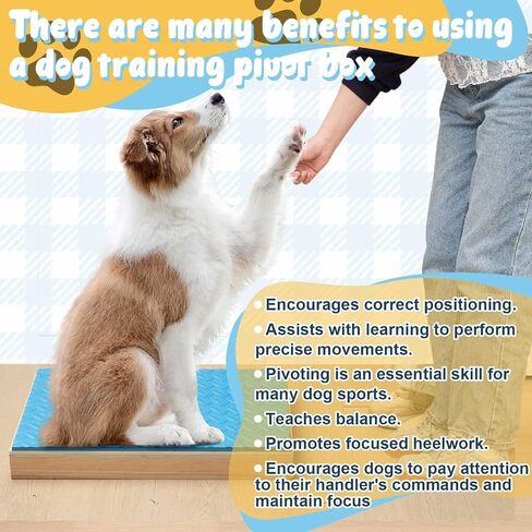 Chunful Dog Training Platform Non-Skid Surface Place Boards for Dog Portable Agility Training Equipment Pivot Box for Indoor or Outdoor Use Puppy Stand Place Boards in Kuwait