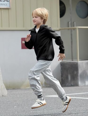 Patpat Boys zip up Black Hoodie سترة خفيفة الوزن-قميص من نوع Switshery طبقة الهواء مع سحاب كامل للأولاد من 6 إلى 12 عامًا in Saudi Arabia