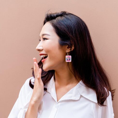 9PC Funny Earrings Pack Earring Jewelry Fun Cute Weird Unique Novelty Kawaii Funky Silly Wacky Whimsical Crazy Eccentric Quirky Sarcastic Meme Duck Dumpster Fire Dangling Dangle Women Gifts in Saudi Arabia