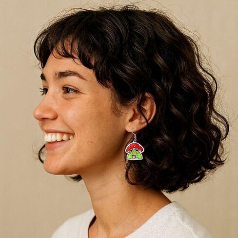 9PC Funny Earrings Pack Earring Jewelry Fun Cute Weird Unique Novelty Kawaii Funky Silly Wacky Whimsical Crazy Eccentric Quirky Sarcastic Meme Duck Dumpster Fire Dangling Dangle Women Gifts in Saudi Arabia