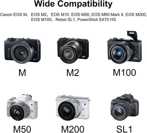 2 عبوة من بطاريات وشواحن الكاميرا الرقمية LP-E12 ، متوافقة مع Canon EOS M2 ، EOS M ، EOS M10 ، EOS M50 ، EOS M50 MARK II ، EOS M100 ، EOS M200 ، EOS100D ، SX70 HS ، Rebel SL1 Digital Cameras in Kuwait