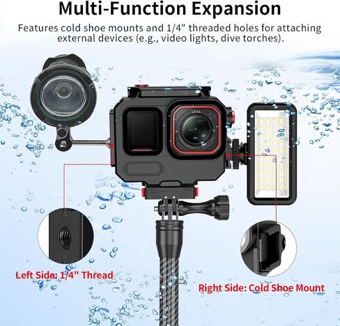 80M Aluminum Waterproof Case for Ace Pro/Ace Pro 2, Camera Dive Cases with Magnetic Mount Adapter, Camera Diving Protective Housing Shell (only Diving Case) in Saudi Arabia
