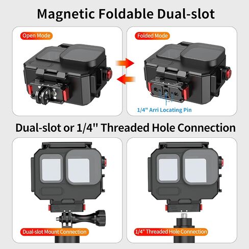 80M Aluminum Waterproof Case for Ace Pro/Ace Pro 2, Camera Dive Cases with Magnetic Mount Adapter, Camera Diving Protective Housing Shell (only Diving Case) in Saudi Arabia