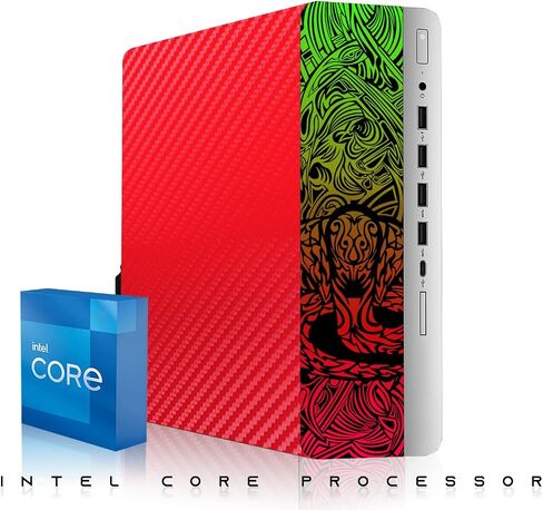 TechMagnet M83 COBRA RGB Gaming Desktop PC ، Intel Core I7 ، 16GB DDR4 RAM ، 512GB SSD ، GT 1030 GRATHS ، شاشة منحنية 24 بوصة ، مجموعة RGB ، كاميرا ويب ، Windows 11 Pro - Carbon Red (READED) in Kuwait