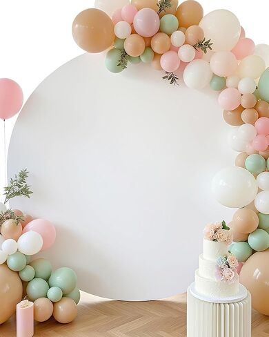HEMMOTOP 7.2 ft Arch Backdrop Cover, Green and Sage Green Spandex Arch Stand Covers, Double Color Fabric Stretchy Background for Balloon Arches, Wedding, Birthday Party, Baby Shower in Saudi Arabia