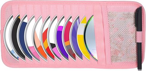 CAR CD CASE HOLDER مركبة SUN FOSOR منظم سعة كبيرة سعة أقراص مضغوطة مع 12 DVD الأكمام تخزين 1 شبكة الجيب 1 حامل القلم وحزام مرن in Kuwait