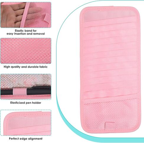 CAR CD CASE HOLDER مركبة SUN FOSOR منظم سعة كبيرة سعة أقراص مضغوطة مع 12 DVD الأكمام تخزين 1 شبكة الجيب 1 حامل القلم وحزام مرن in Kuwait