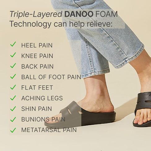 danoo& Healing Max T1 Recovery Sandals Lightweight Thick Cushion Open Toe Comfortable Sports Orthotic Slides for Plantar Fasciitis, Joints, and Post-Workout Footwear with Arch Support in Saudi Arabia