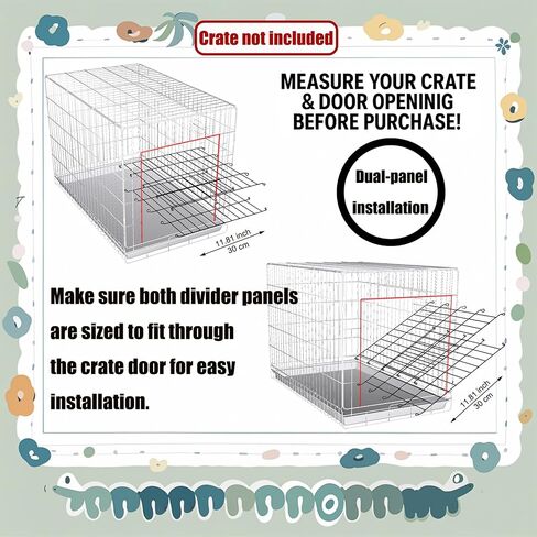 لوحة مقسم Dog Crate-2 حزمة أسود معدني ، متوافق مع 24 "-32" وأحجام قفص أخرى ، 16.92 "H x عرض قابل للتعديل 11.81" -20.86 " in Saudi Arabia
