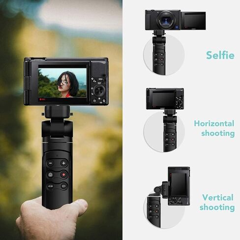 for Sony Vlogging Shooting Grip Tripod, Rechargeable Wireless Camera Remote Control with OLED Screen for ZV-1, ZV-E10,ZV-1F, A6100, A6400, A6700,A7IV,RX100 VII,A9,A9 II,FX30,Replaces GP-VPT2BT in Kuwait