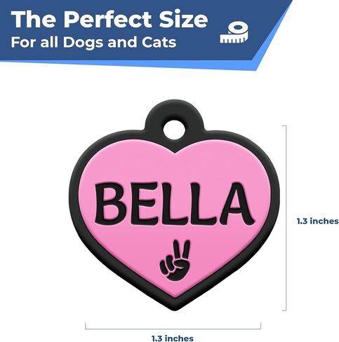 GoTags Silicone Dog Tags, Soundless Pet Tag, Personalized Silent Tag Engraved for Pets with Cute Custom Designs, for Dogs and Cats, (Bone, Blue) in Saudi Arabia